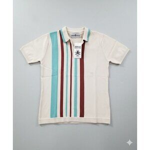 NWT! Mad Cap Womens England Retro 60s/70s Style Knit Polo Shirt Top Sz 12 Preppy
